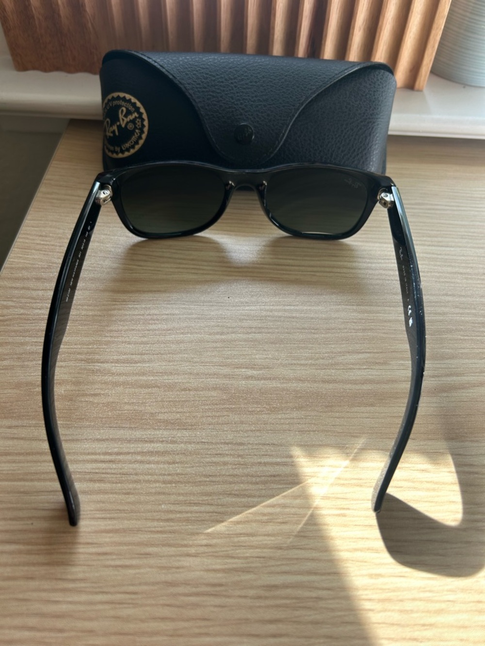 Ray-Ban New Wayfarer Sunglasses in Black - Picture 3 of 6